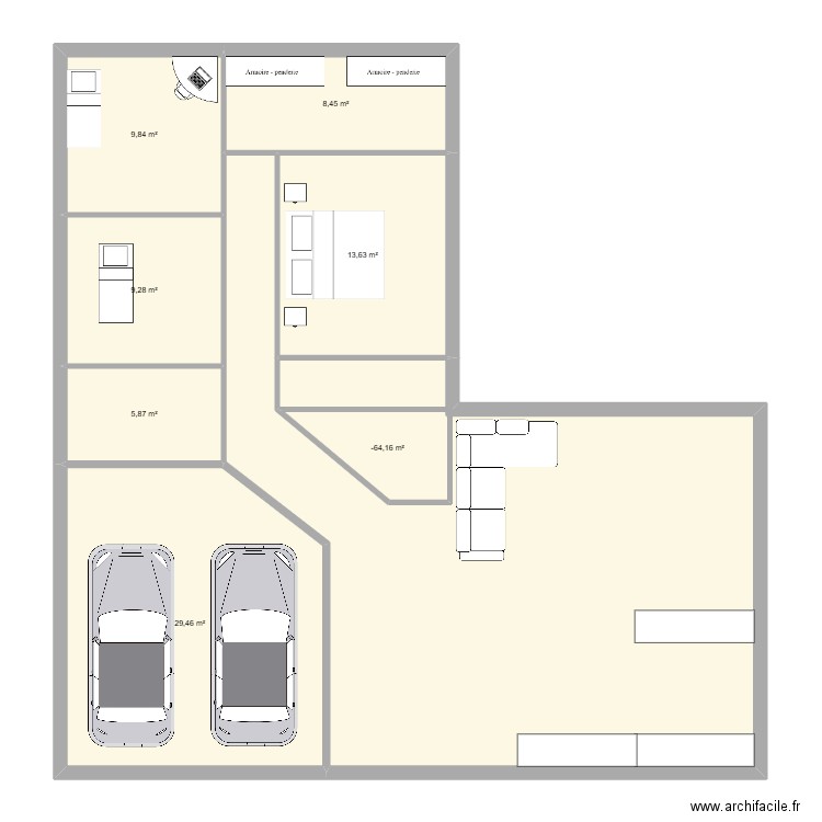 Projet Maison les Parfaits. Plan de 7 pièces et 81 m2