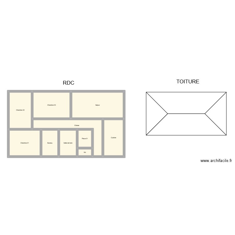 350602166. Plan de 10 pièces et 88 m2