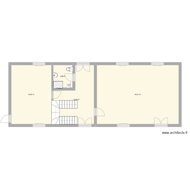 RDC CREYSSAC. Plan de 4 pièces et 99 m2