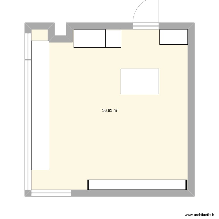 Cave bazaar. Plan de 1 pièce et 37 m2