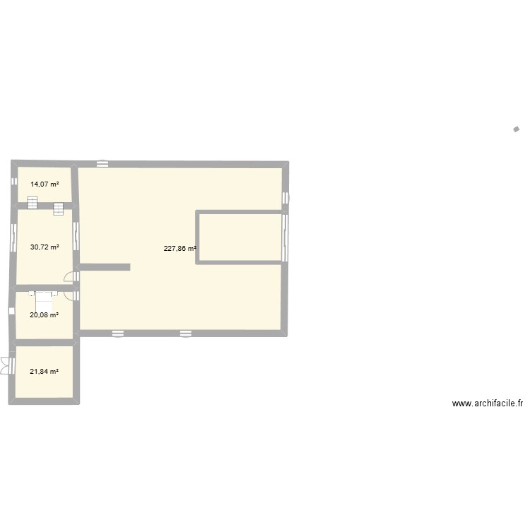 maison étage 1. Plan de 5 pièces et 315 m2