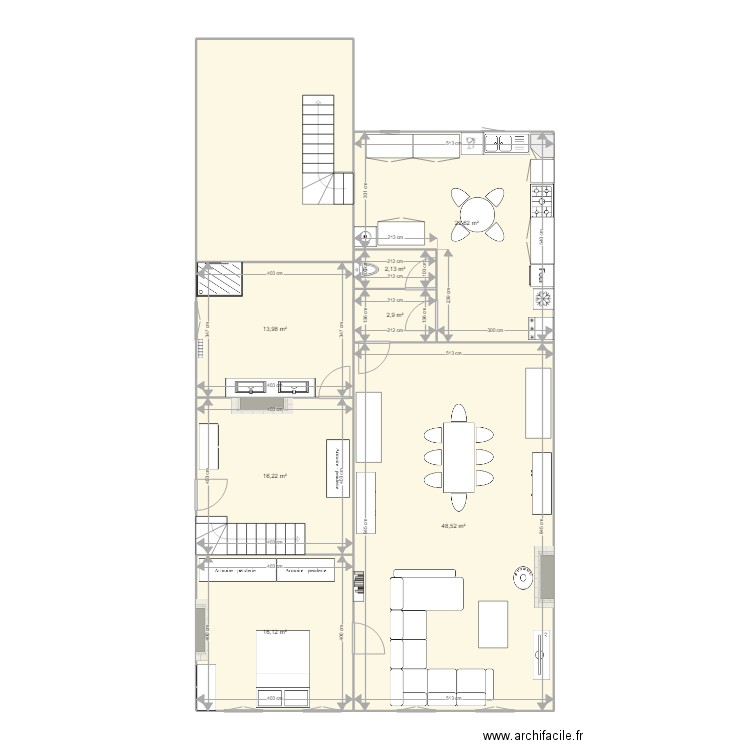 Mettet 2. Plan de 8 pièces et 146 m2