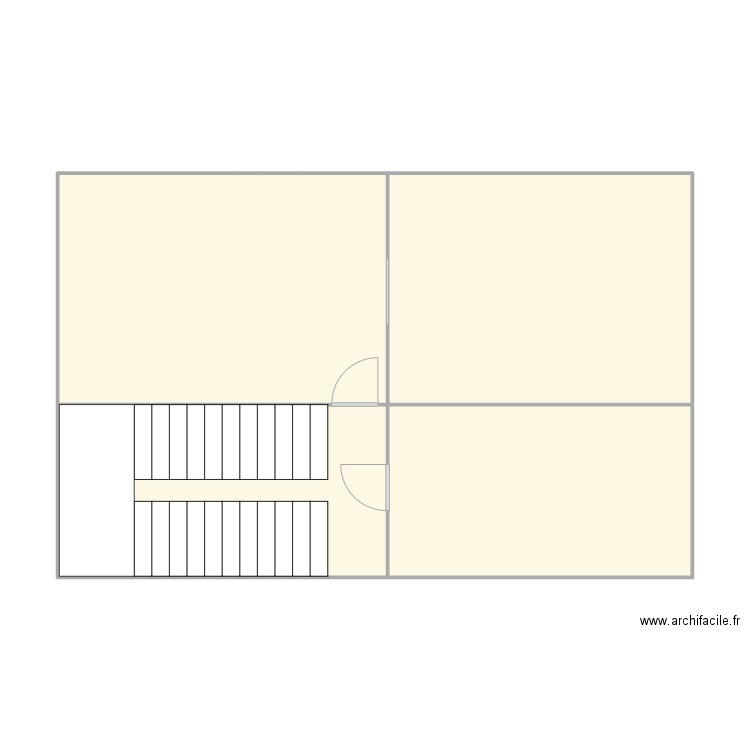 etages 2 . Plan de 4 pièces et 76 m2