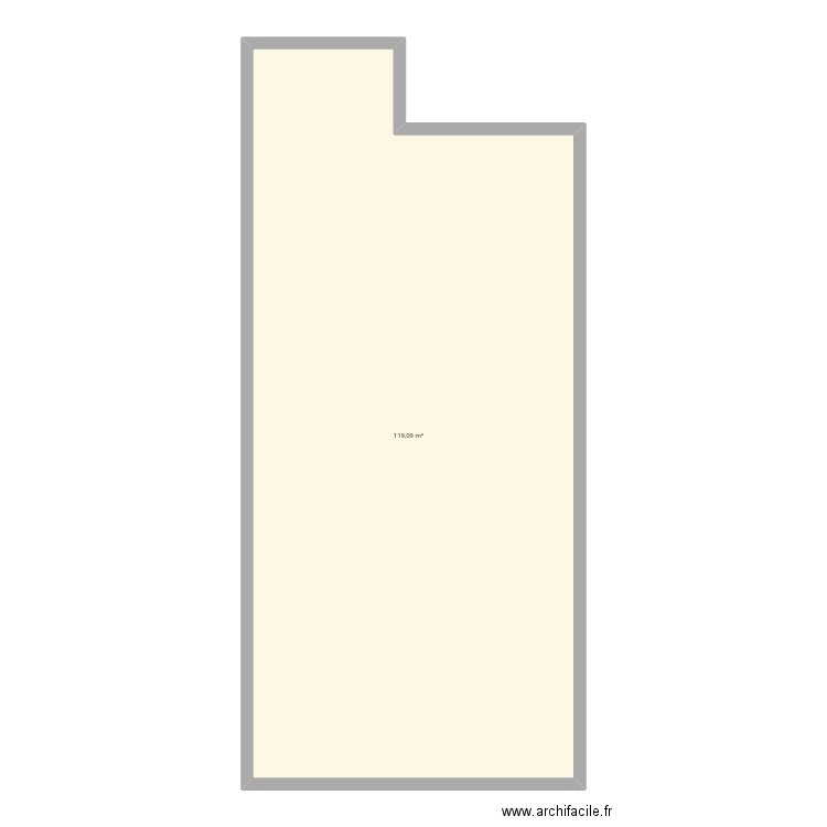 Bar. Plan de 1 pièce et 119 m2