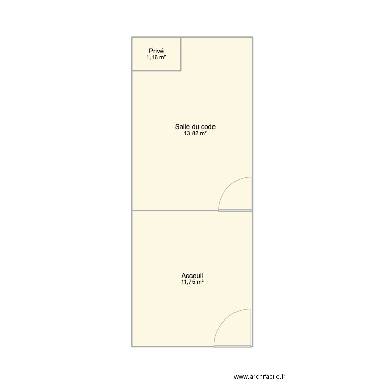 Auto école R.C. Plan de 3 pièces et 27 m2