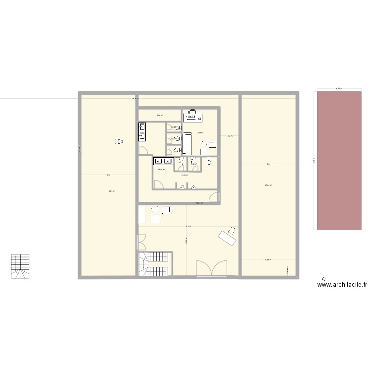 betesda 13. Plan de 23 pièces et 632 m2