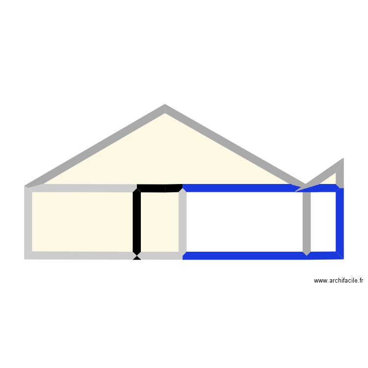 facade2. Plan de 4 pièces et 22 m2