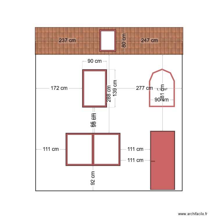 Façade EM avant Waux. Plan de 0 pièce et 0 m2