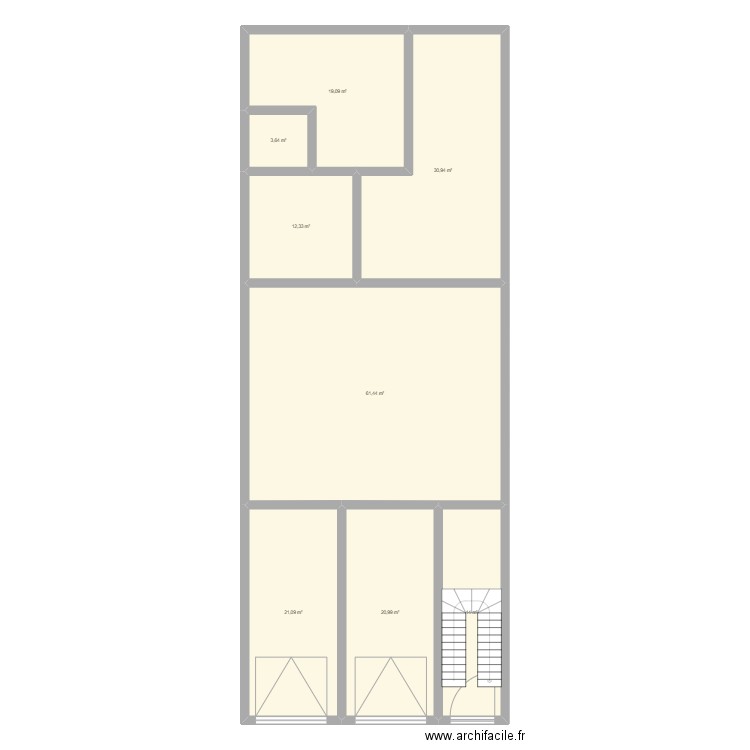 Maison tijani. Plan de 8 pièces et 184 m2