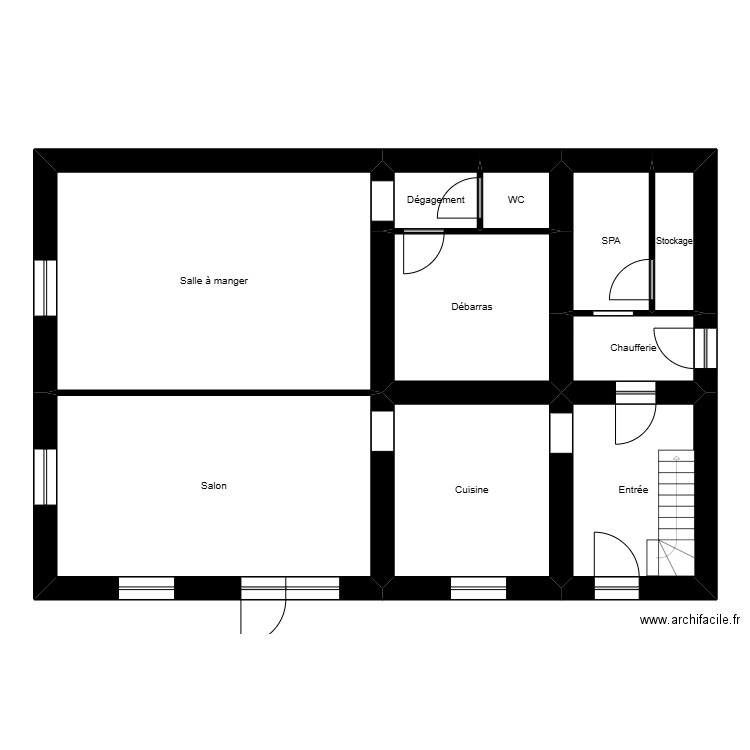 Larcher. Plan de 16 pièces et 231 m2