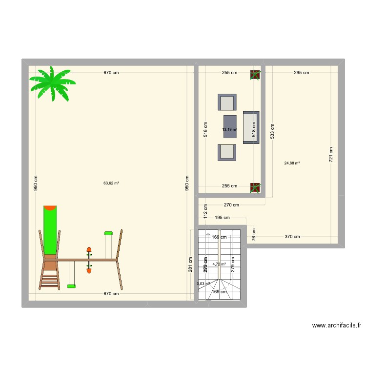 Maison Jamila 5. Plan de 24 pièces et 300 m2