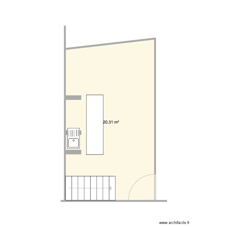 palissade jardin. Plan de 1 pièce et 20 m2