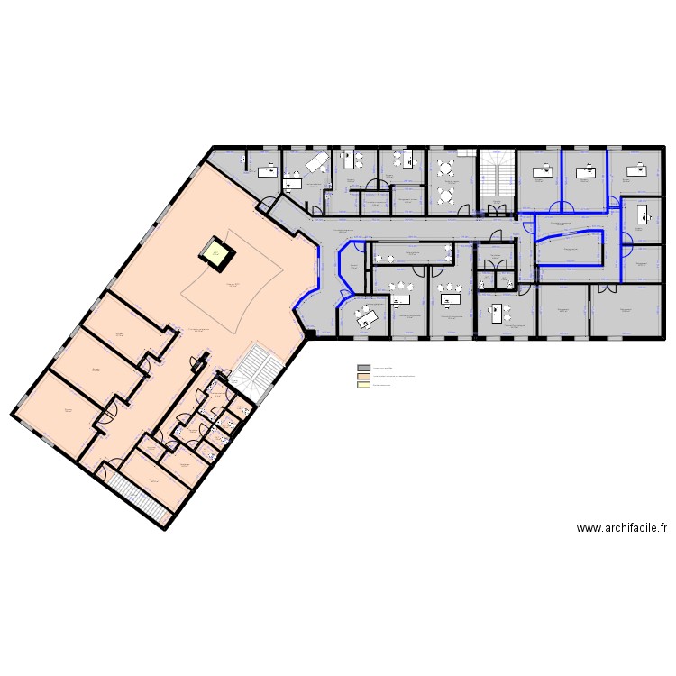 THIERS- Plan ACTUEL FINAL. Plan de 89 pièces et 1734 m2