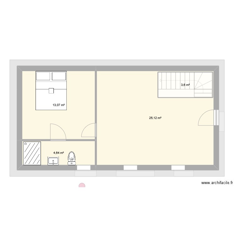 Bergerie2. Plan de 7 pièces et 96 m2