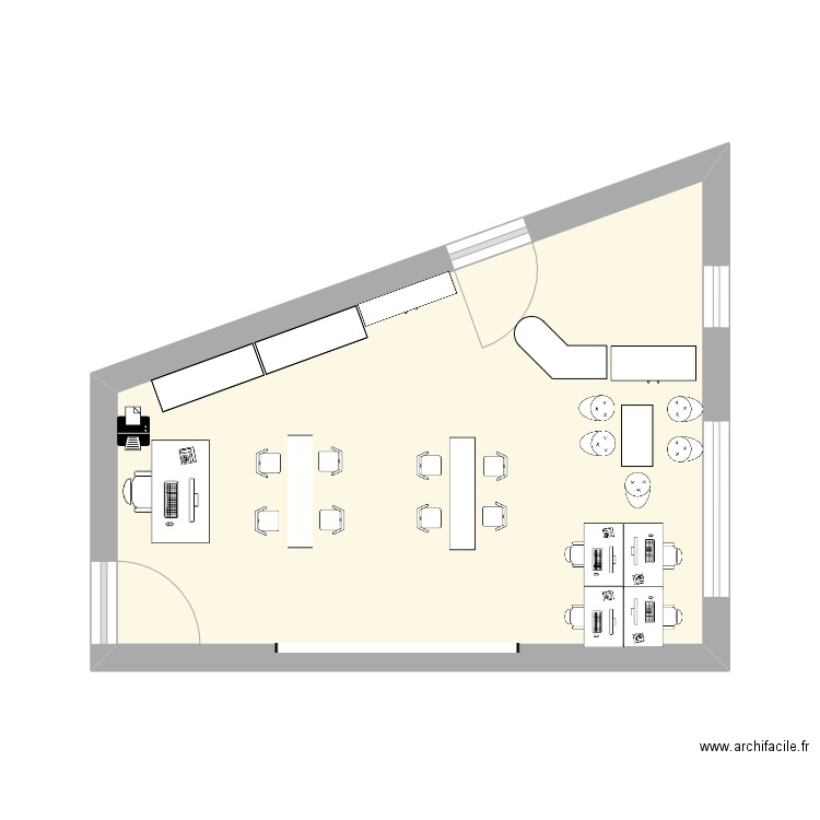 A05. Plan de 1 pièce et 20 m2