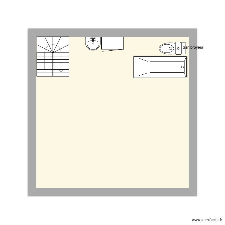 Sanibroyeur Georges DUGUE. Plan de 1 pièce et 23 m2