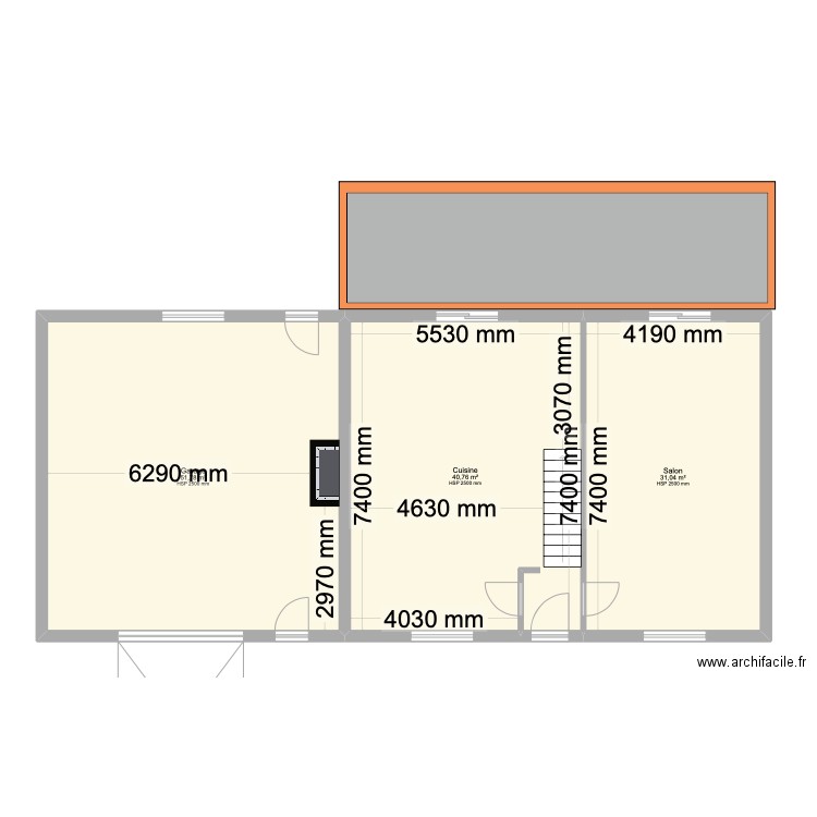 essai 1. Plan de 8 pièces et 244 m2