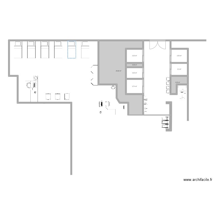 TOCO. Plan de 8 pièces et 36 m2