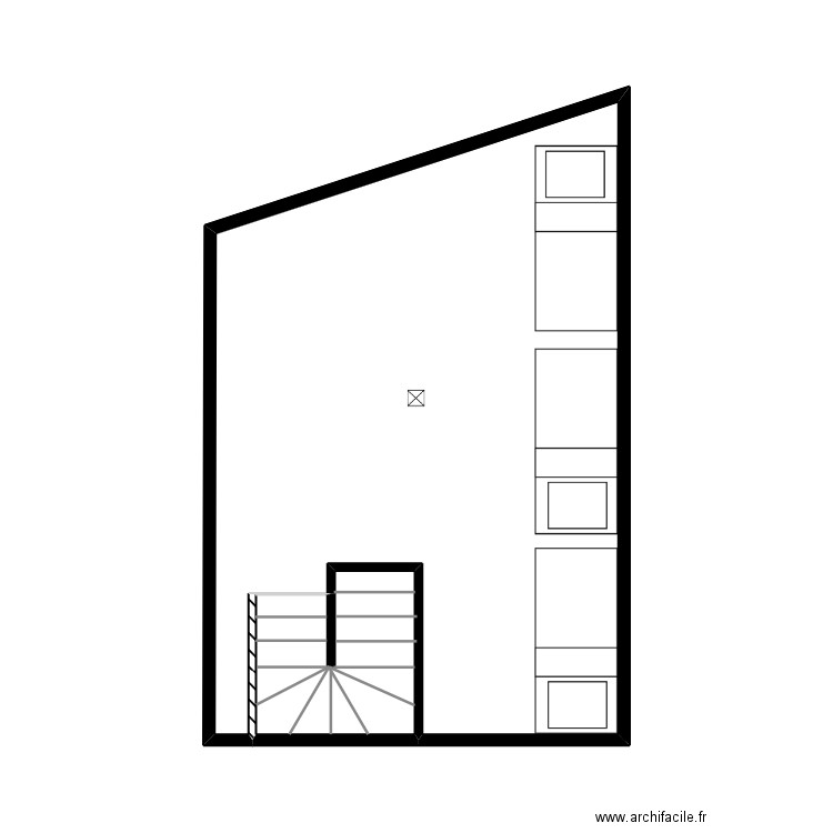 DORTOIR 2. Plan de 2 pièces et 26 m2