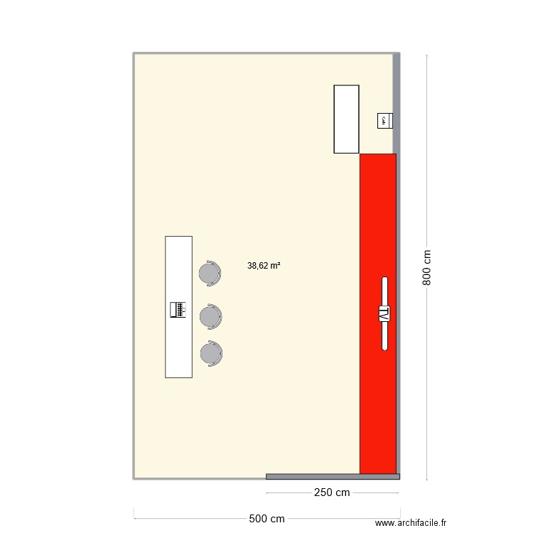 salon Equiphotel 02/09/2024. Plan de 1 pièce et 39 m2