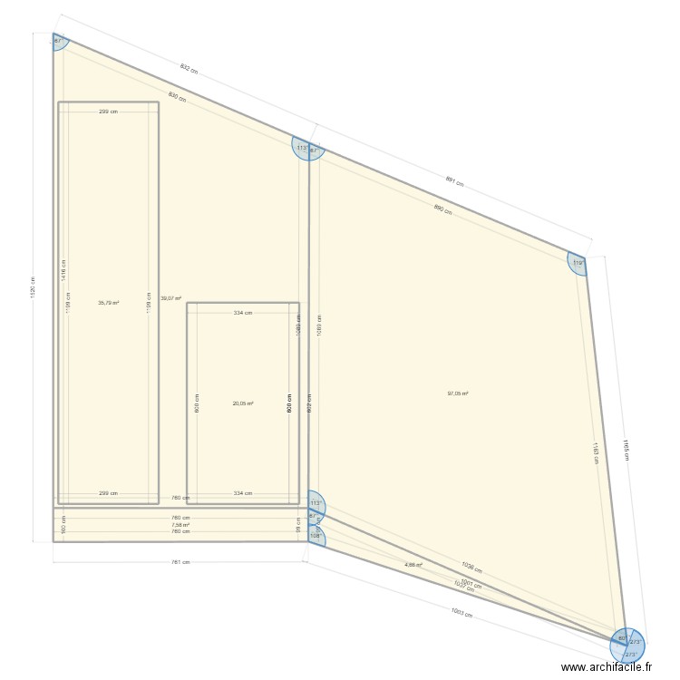 jardin noire terre 2. Plan de 6 pièces et 261 m2