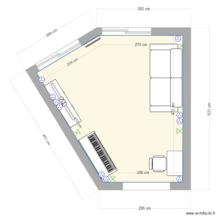 Salon. Plan de 0 pièce et 0 m2