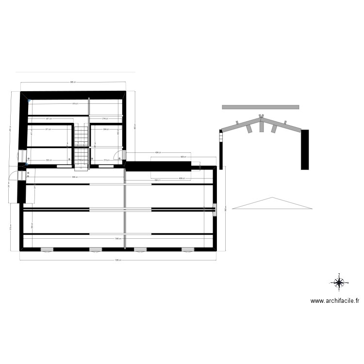 BERGERIE PLAN charpente. Plan de 1 pièce et 26 m2