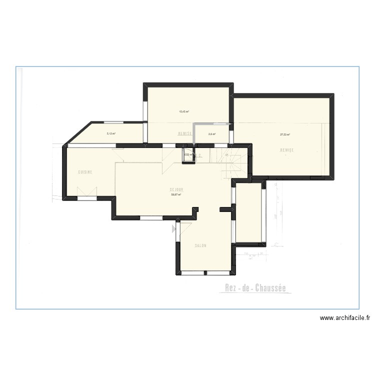 5 ch gayet v4. Plan de 6 pièces et 110 m2