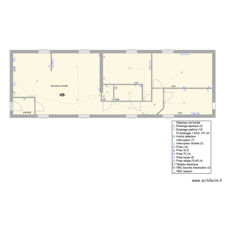 LOT 3 LARDY . Plan de 7 pièces et 94 m2