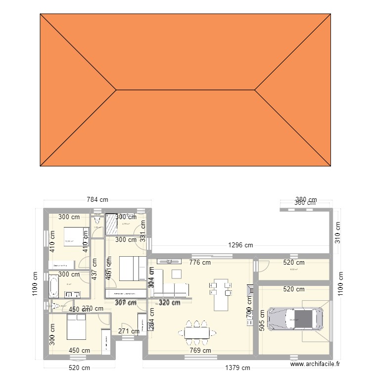 ST JEAN DE CUCULES NEW. Plan de 10 pièces et 155 m2