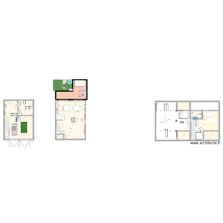 Le Bourg 20A 1er étage. Plan de 10 pièces et 232 m2