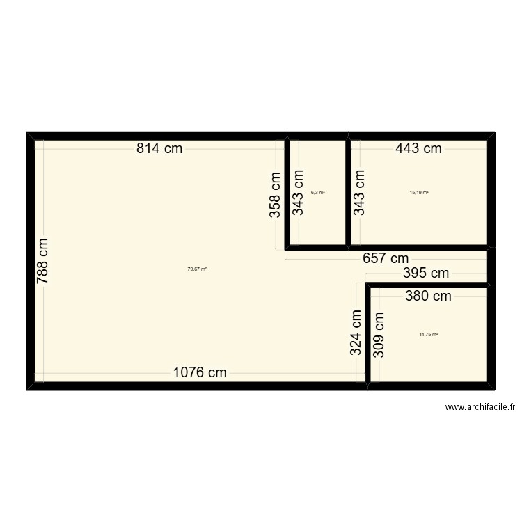 maison. Plan de 4 pièces et 113 m2