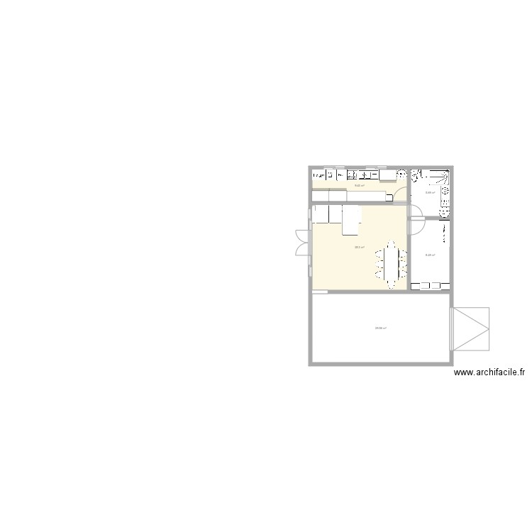 maison. Plan de 5 pièces et 78 m2