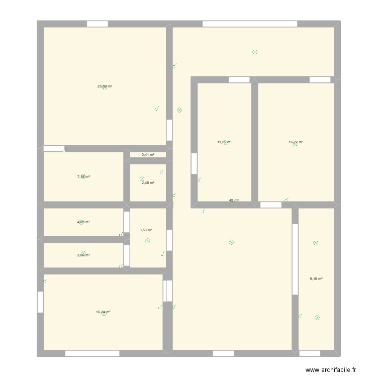 Faisoil Gharibouijezfez. Plan de 12 pièces et 149 m2