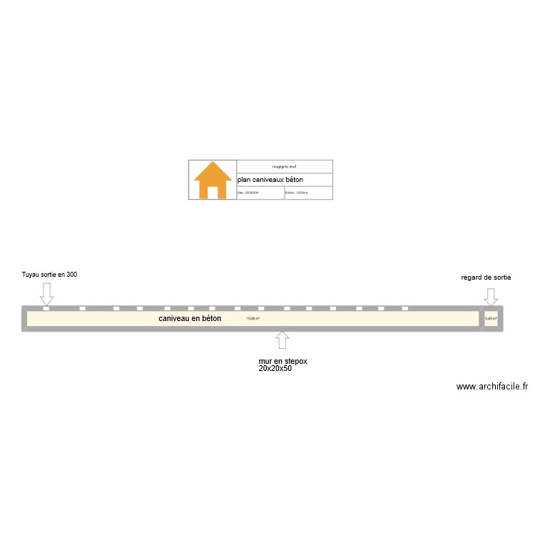 rougegrez oeuf . Plan de 2 pièces et 16 m2