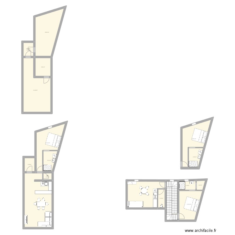 plan Châteauneuf . Plan de 17 pièces et 173 m2