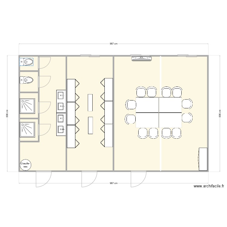 EGCS  CHANTIER CNETRALE DU TRICASTIN. Plan de 8 pièces et 57 m2