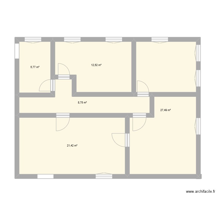 elec chivre. Plan de 5 pièces et 76 m2