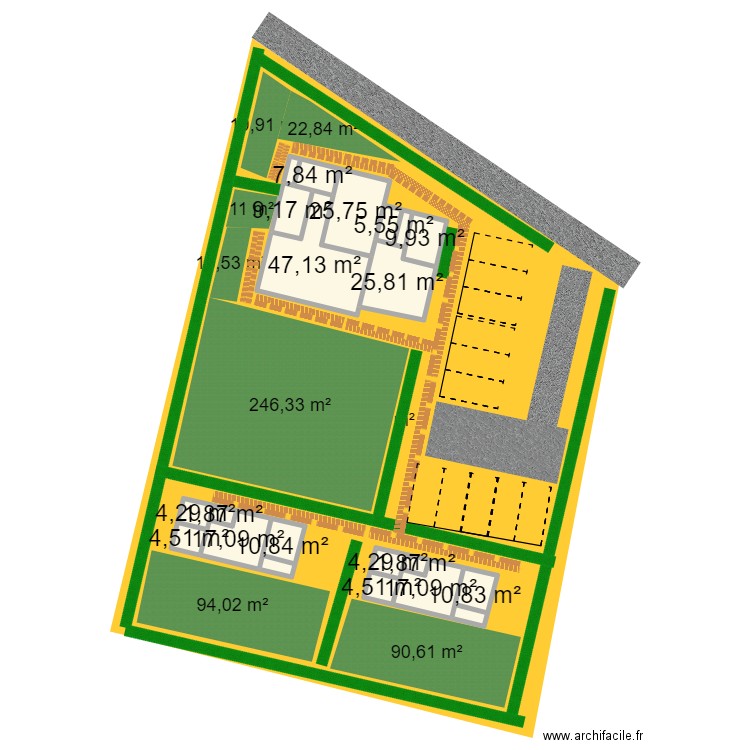 PLAN PROJET SCIERIE. Plan de 17 pièces et 208 m2