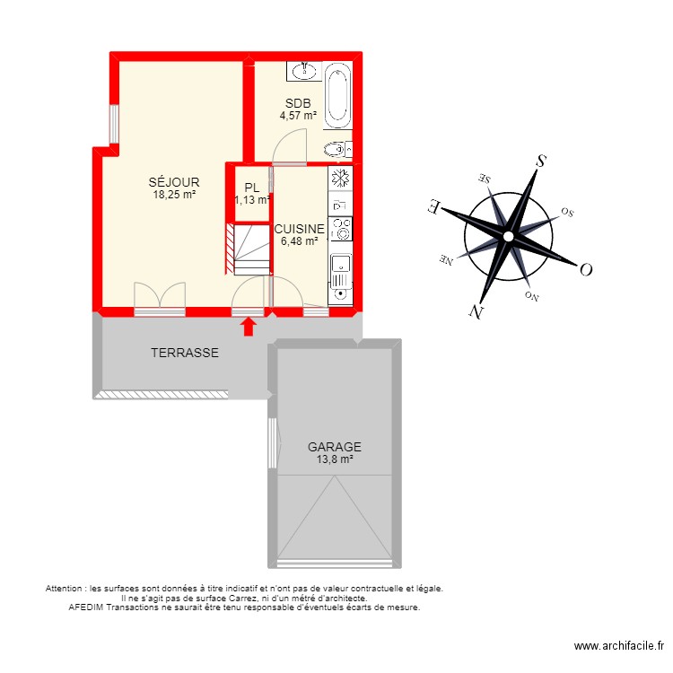 BI 21407 - . Plan de 16 pièces et 93 m2