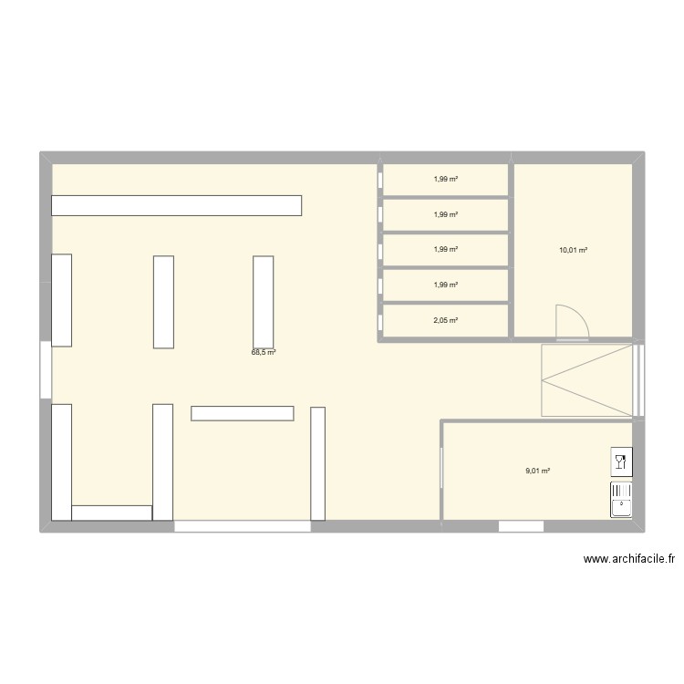 Cuisine Projet Ingénieurie Anais et Maelys . Plan de 8 pièces et 98 m2