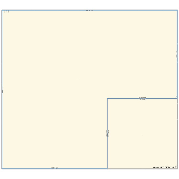 bureau . Plan de 2 pièces et 307 m2