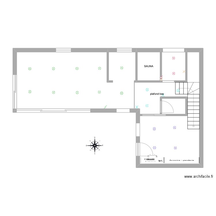 pool house. Plan de 4 pièces et 63 m2