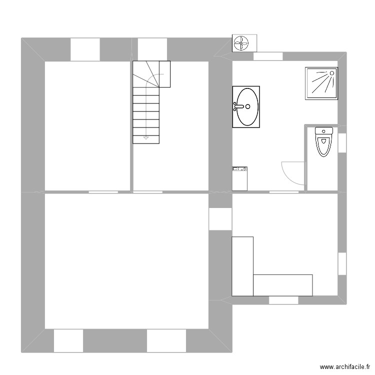 MEGNEGNEAU. Plan de 6 pièces et 63 m2