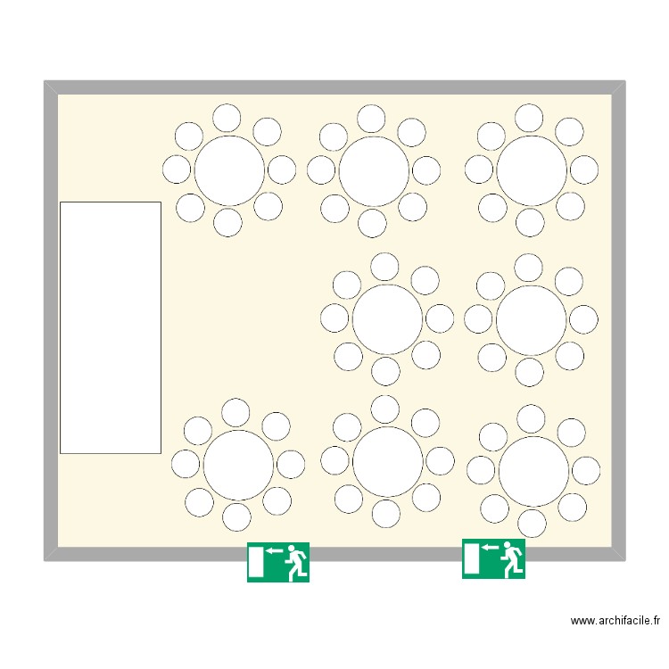 Mariage. Plan de 1 pièce et 99 m2