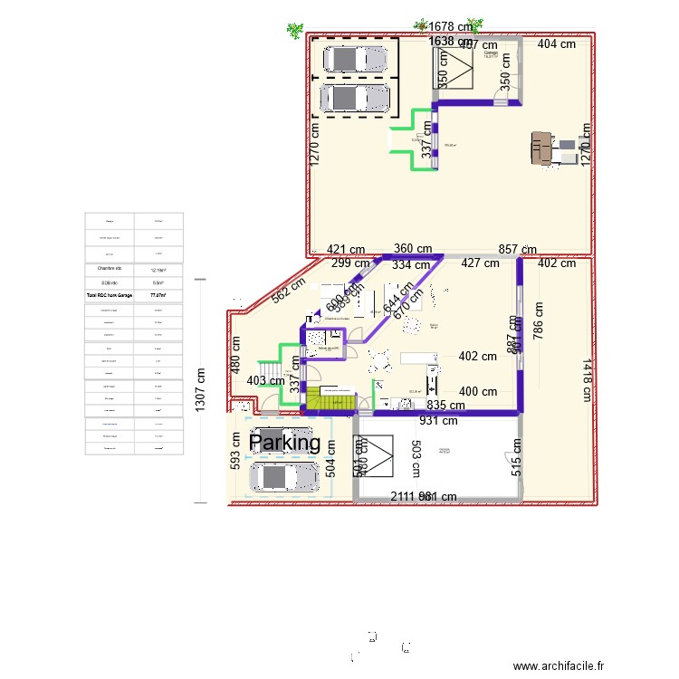 villelongue 2 maisons bis. Plan de 17 pièces et 553 m2