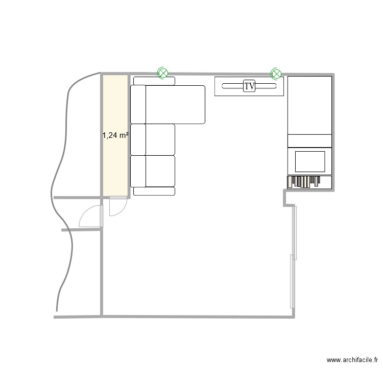 DETAIL SEJOUR A.J.O.. Plan de 1 pièce et 1 m2