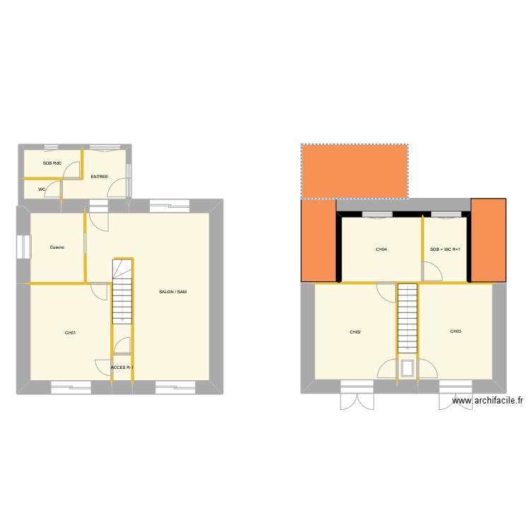 SQUEVIN Ingrid. Plan de 14 pièces et 111 m2