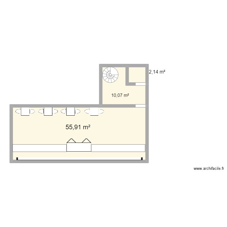 SOUS SOoll BON VIVANT. Plan de 3 pièces et 68 m2