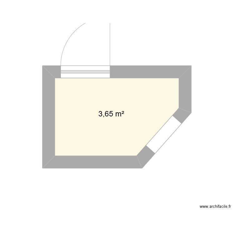 Entrée. Plan de 1 pièce et 4 m2